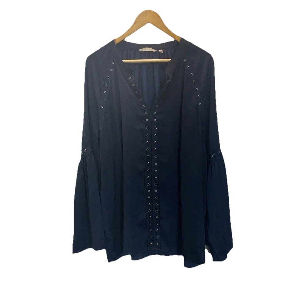 Soft Surroundings Womens 2X‎ Long Sleeve Tunic Ring Accent Art to Wear